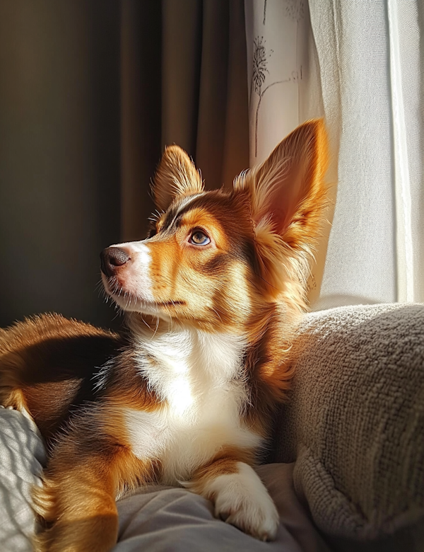 Attentive Welsh Corgi Indoors