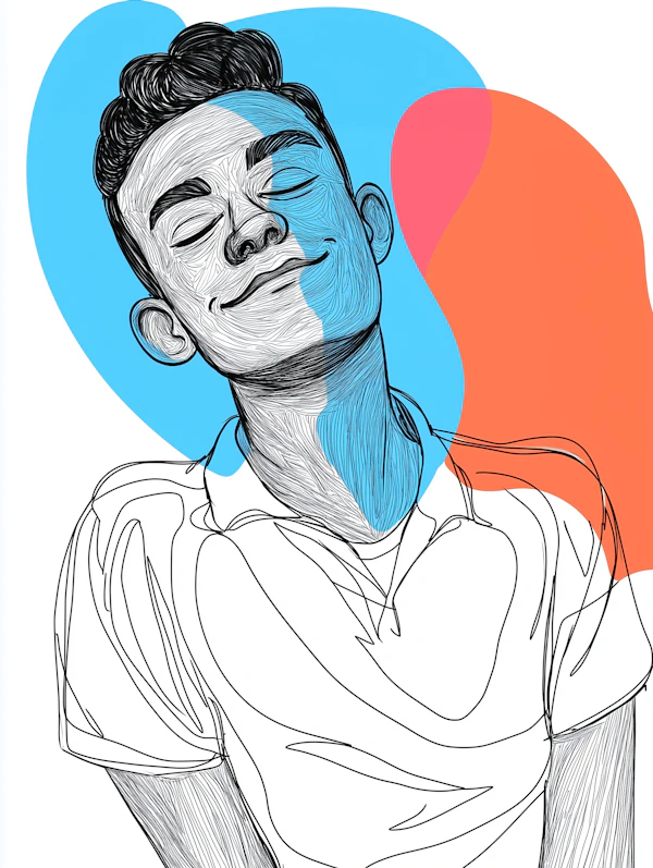 Serene Expression Illustration