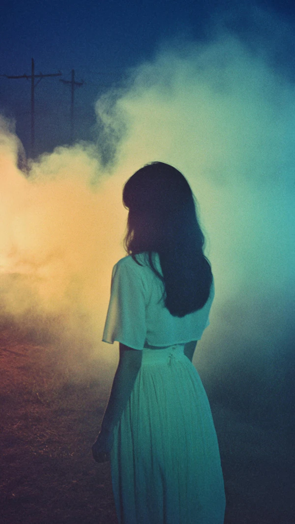 Ethereal Woman in Fog