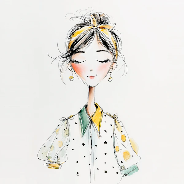 Whimsical Woman Portrait