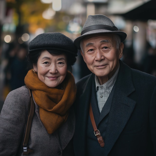 Elderly Couple in Autumn