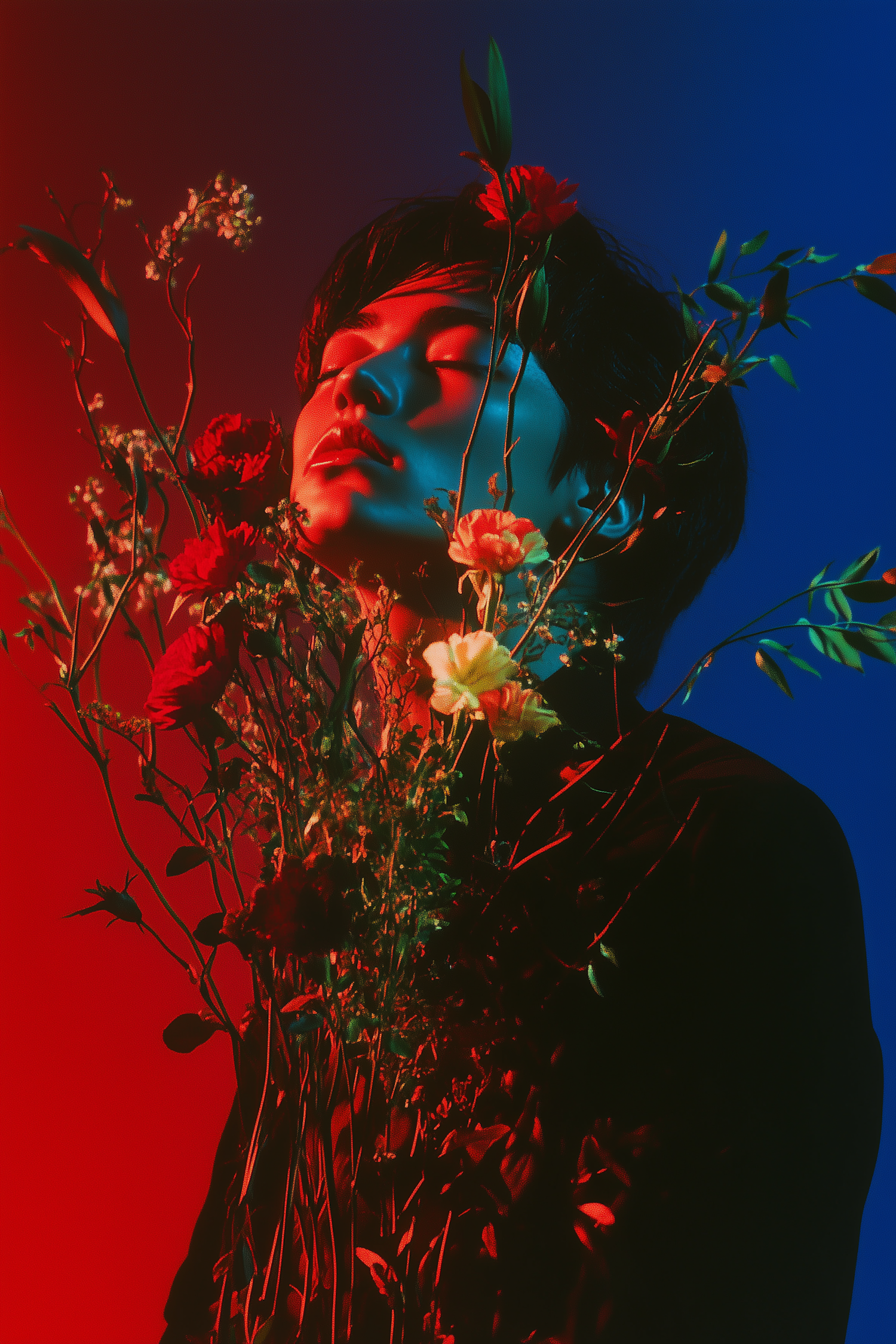 Serene Floral Portrait