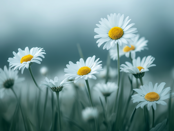 Ethereal Daisy Field in Soft Light