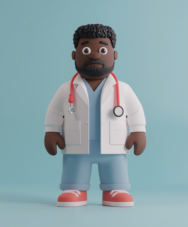 3D Model of an African Male Doctor