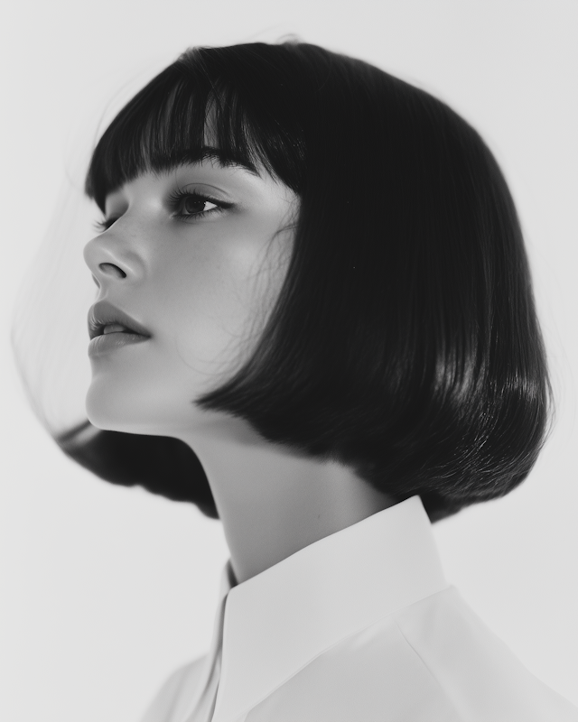 Profile Portrait with Bob Haircut