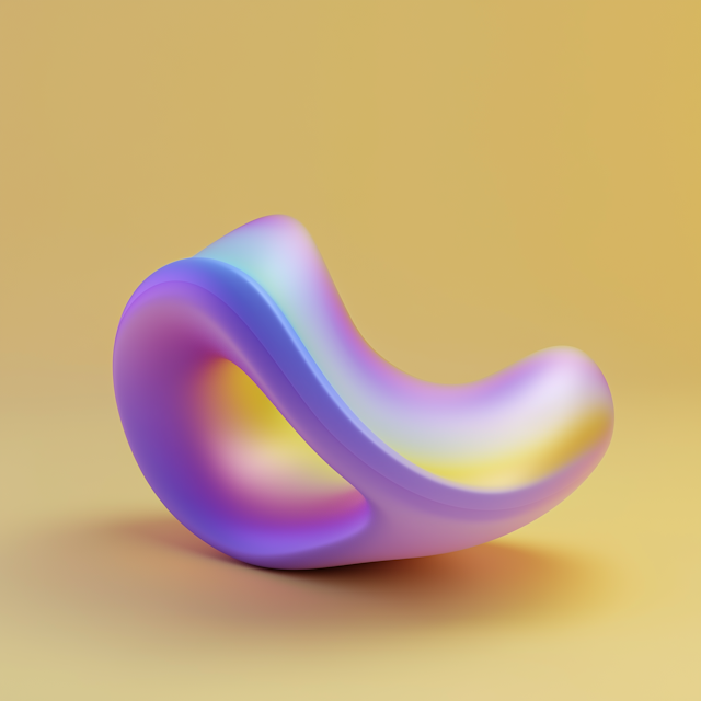 Abstract 3D Gradient Art