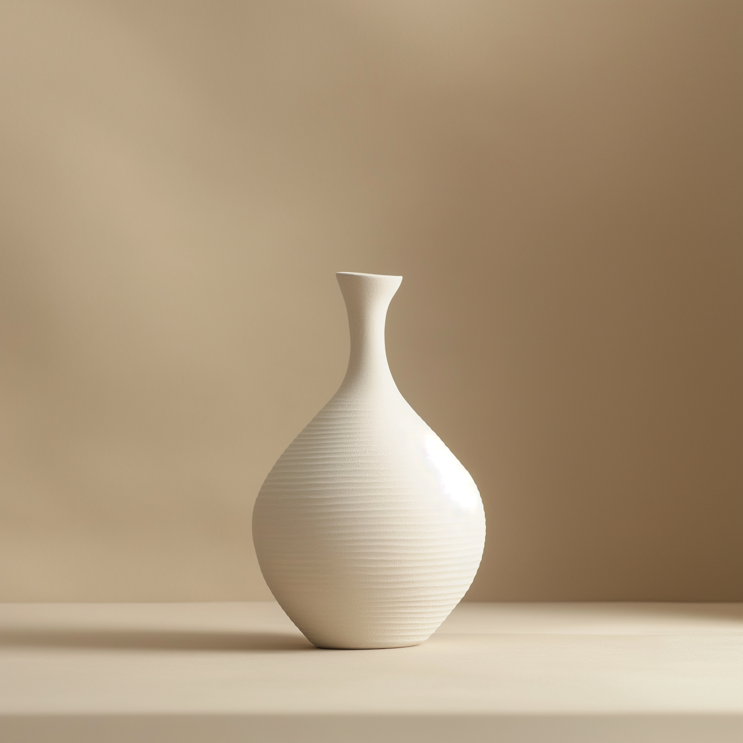 Elegant White Vase in Subtle Light