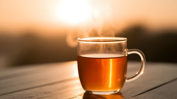 Steaming Tea at Sunrise