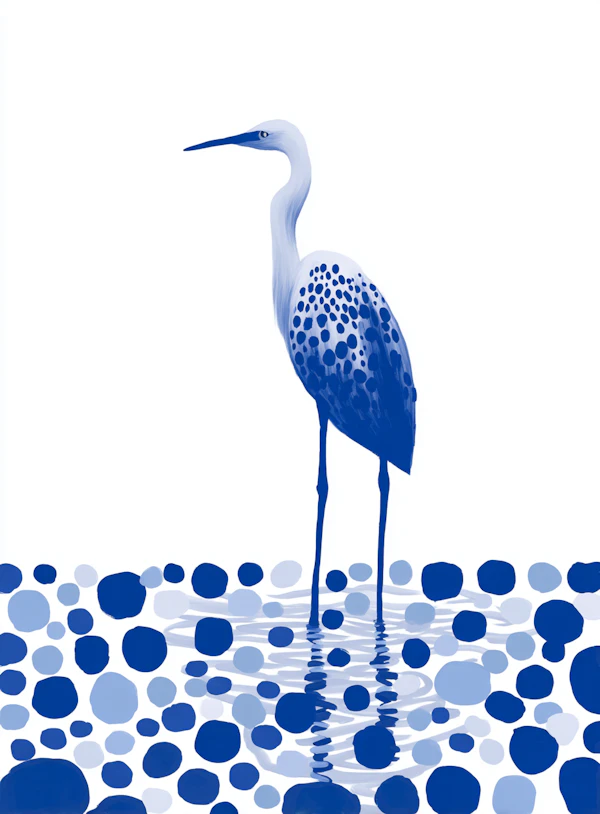 Abstract Heron Illustration