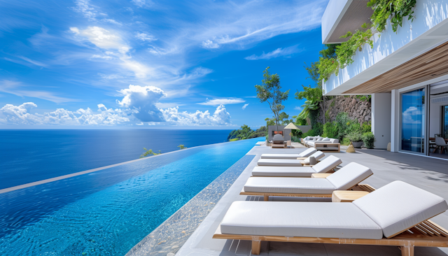 Luxurious Infinity Pool Overlooking Ocean