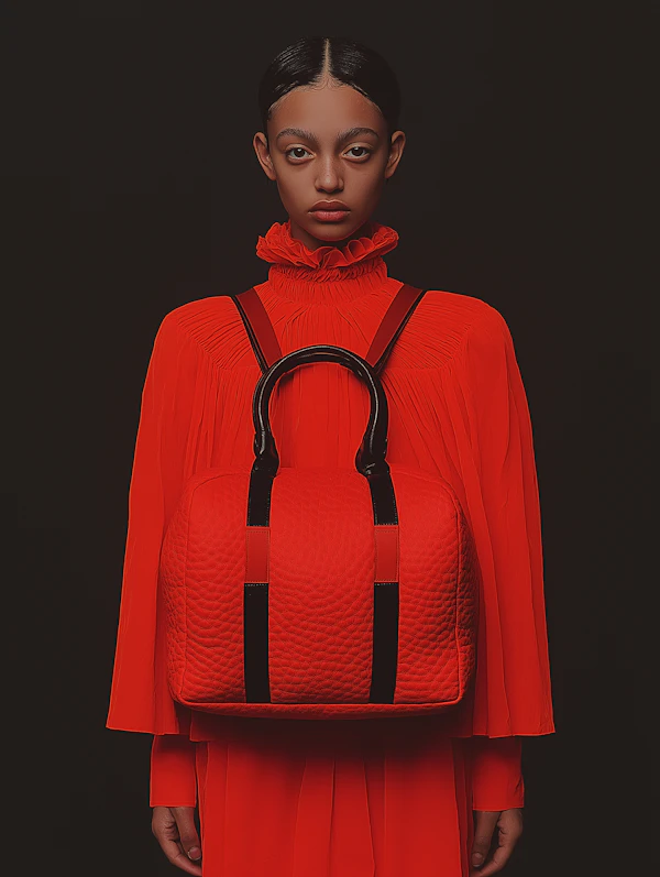 Striking Red Fashion Portrait