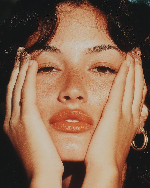 Freckled Portrait Close-Up