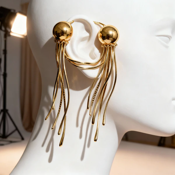 Golden Earrings Display