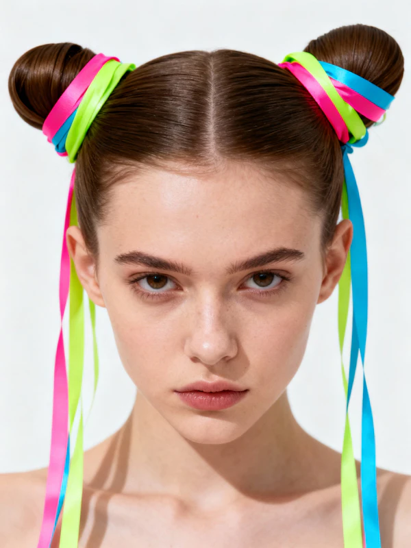 Colorful Ribbon Buns