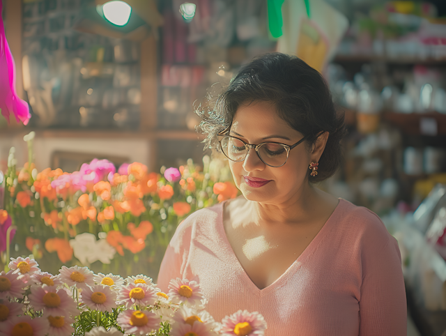 Woman Among Flowers