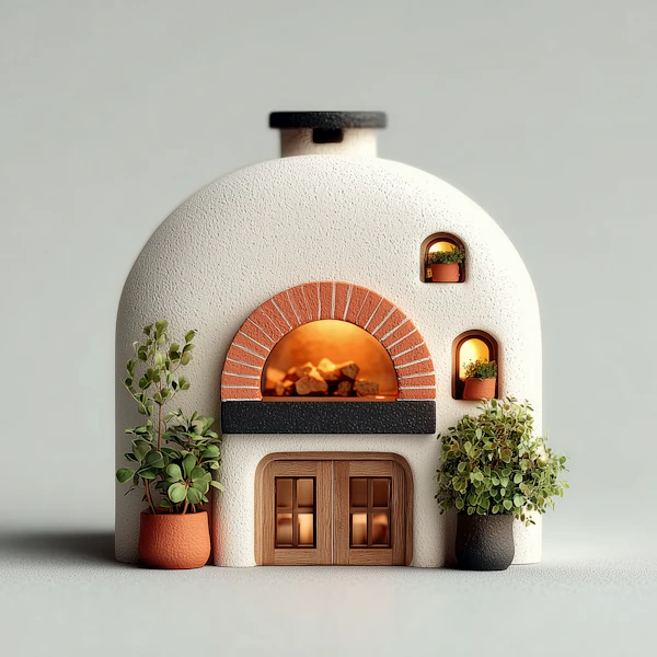 Miniature Brick Oven House