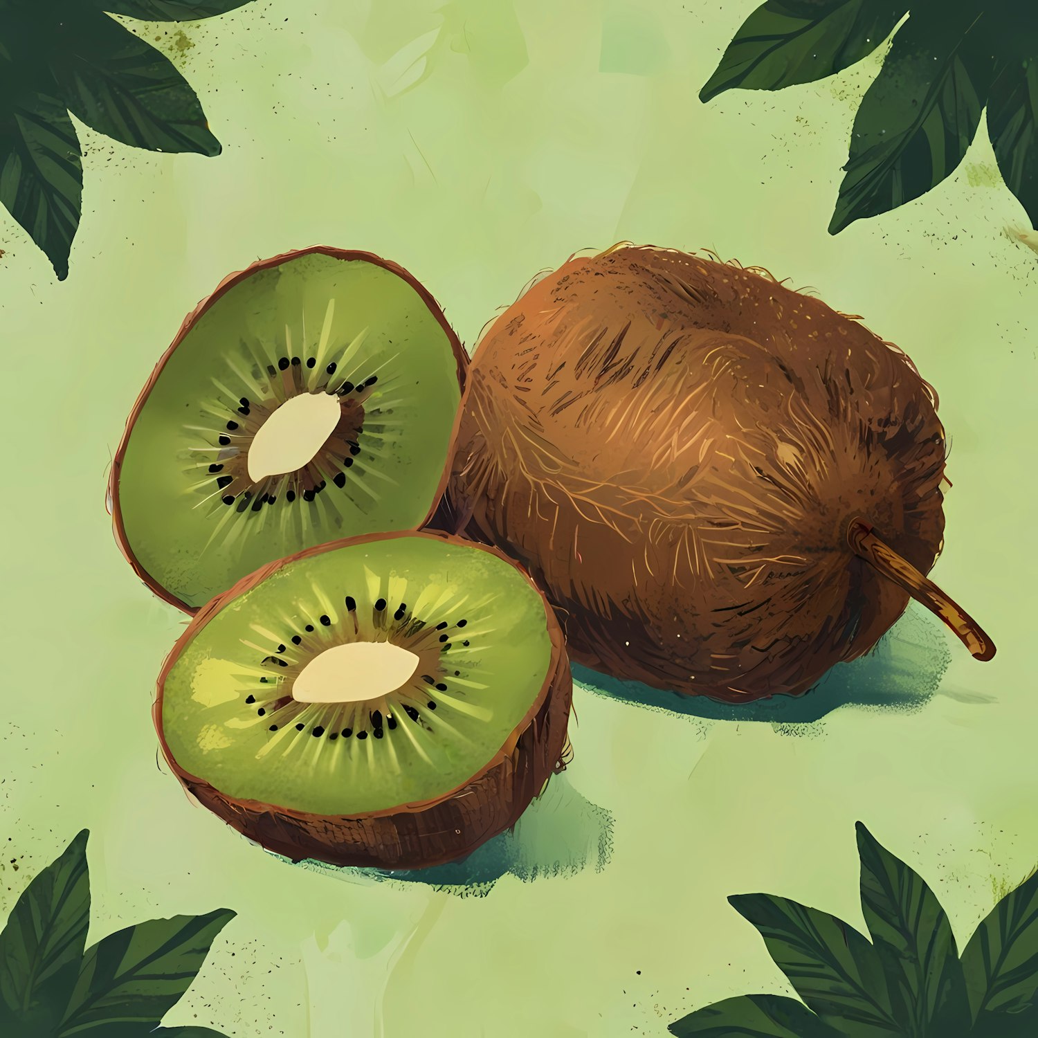 Kiwi Fruit Illustration