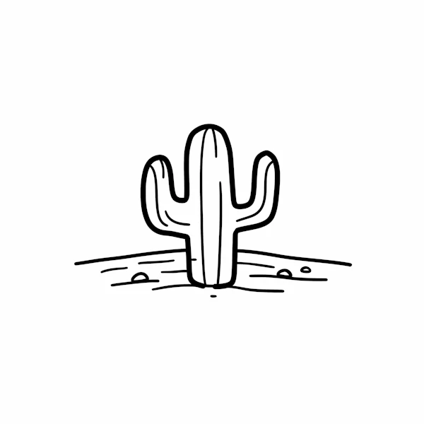 Minimalist Cactus Art