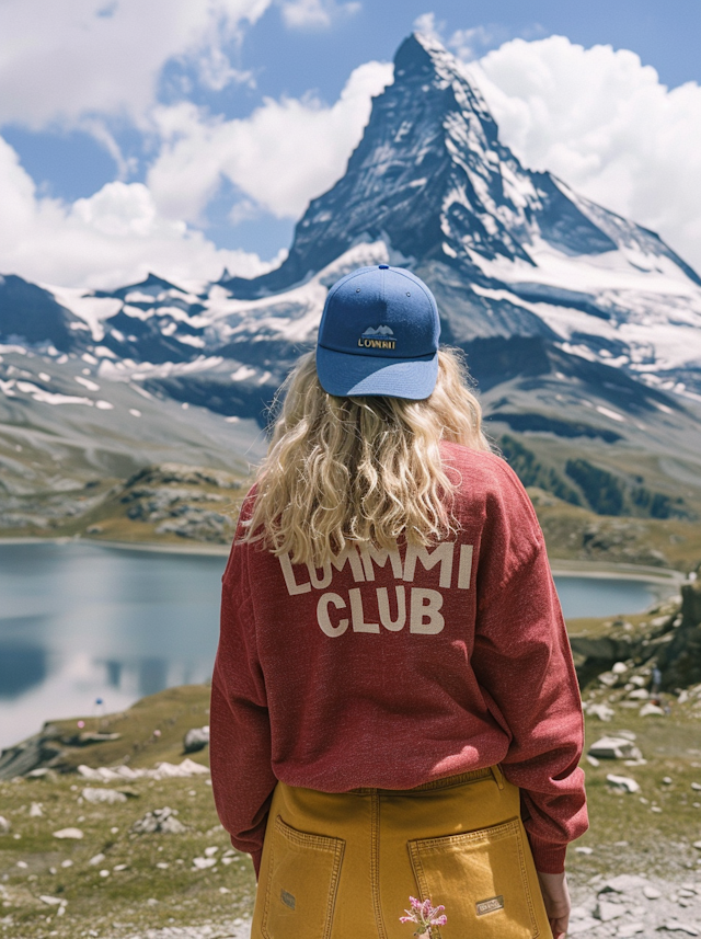 Hiker Admiring Mountain View