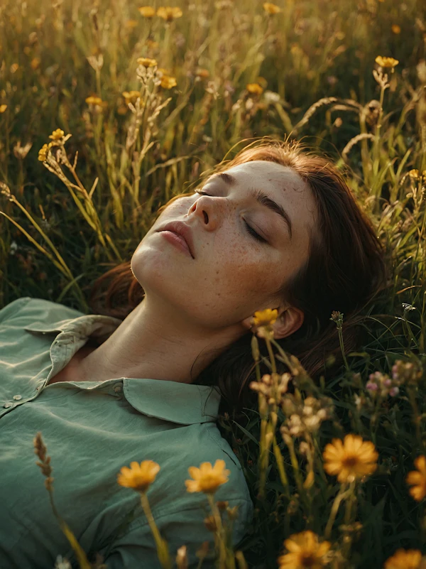 Woman in Wildflowers