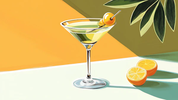 Elegant Cocktail Glass Composition