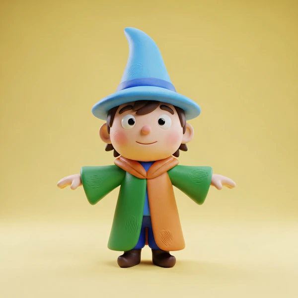 Whimsical Wizard Character