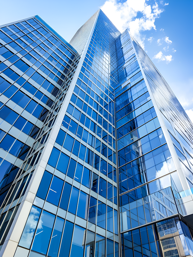 Modern Skyscraper with Glass Facade