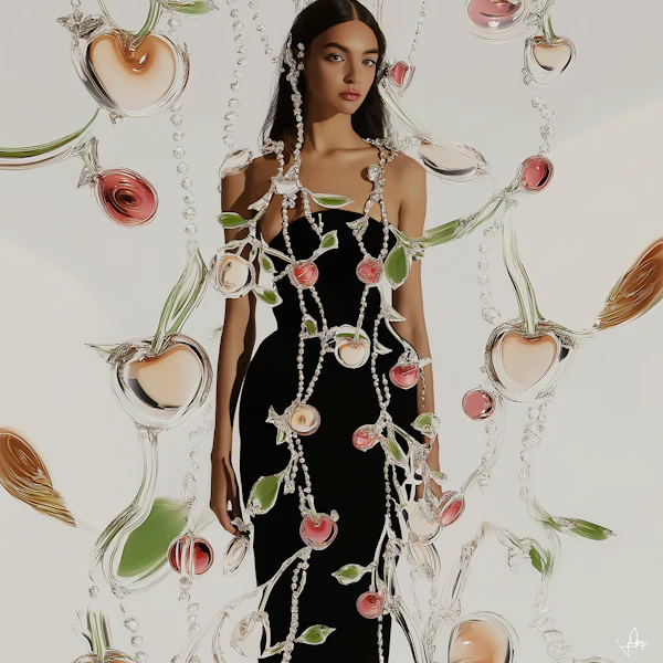 Elegant Woman with Art