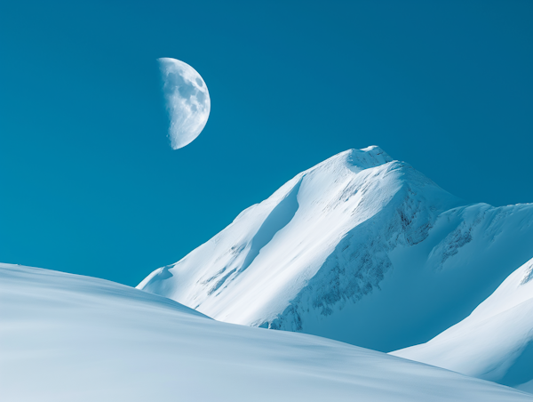 Serene Alpine Moonrise