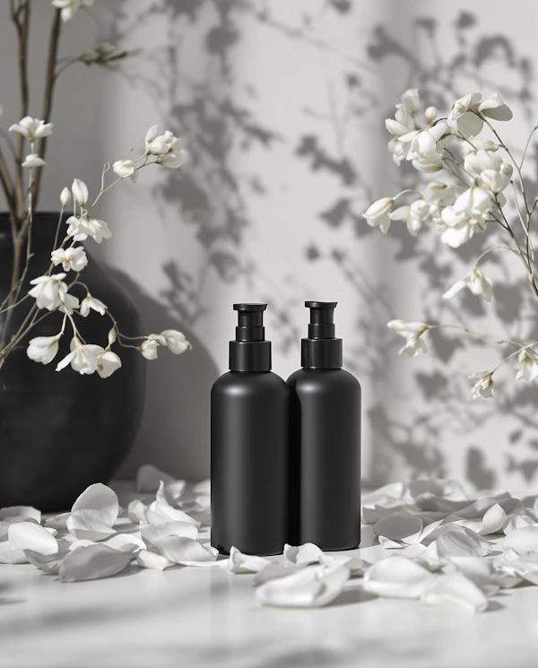 Elegant Pump Bottles Display