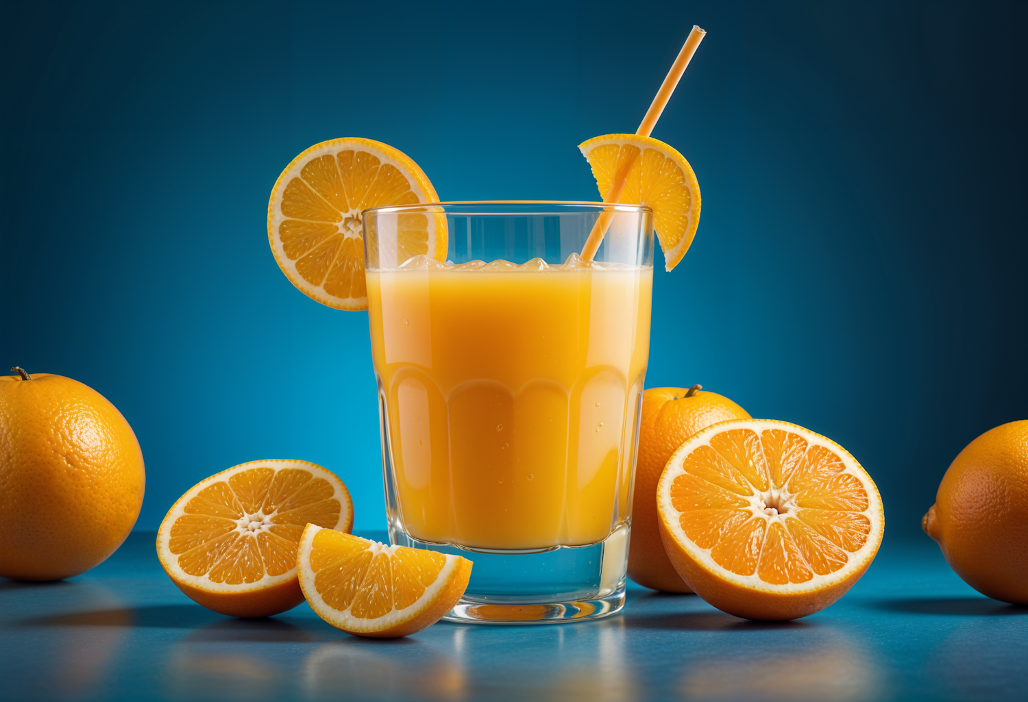 Fresh Orange Juice with Oranges