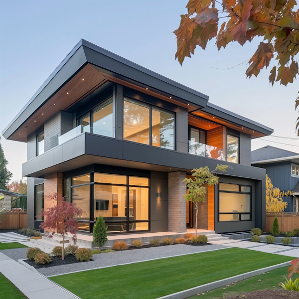 Modern House at Twilight