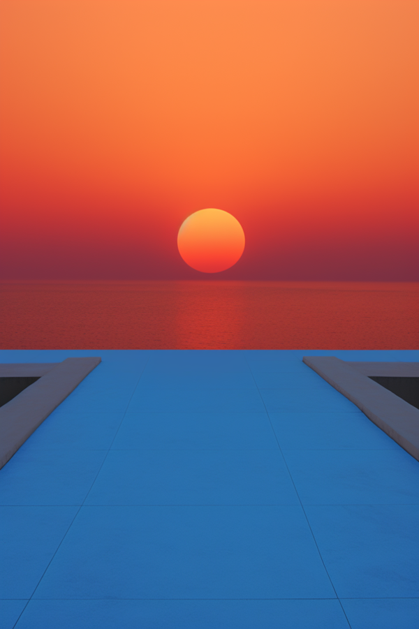 Geometric Sunset Serenity