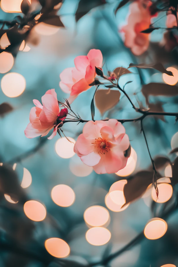 Delicate Pink Flowers in Bloom
