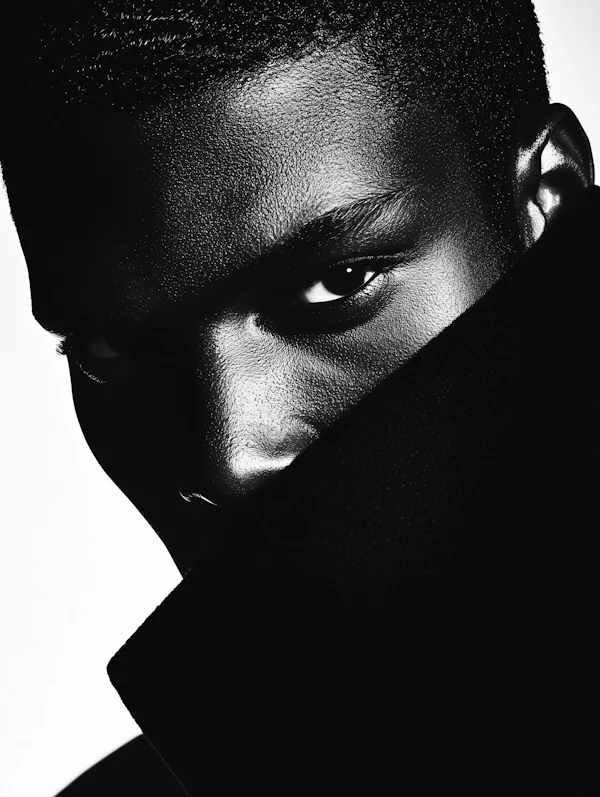 Intense Black and White Portrait