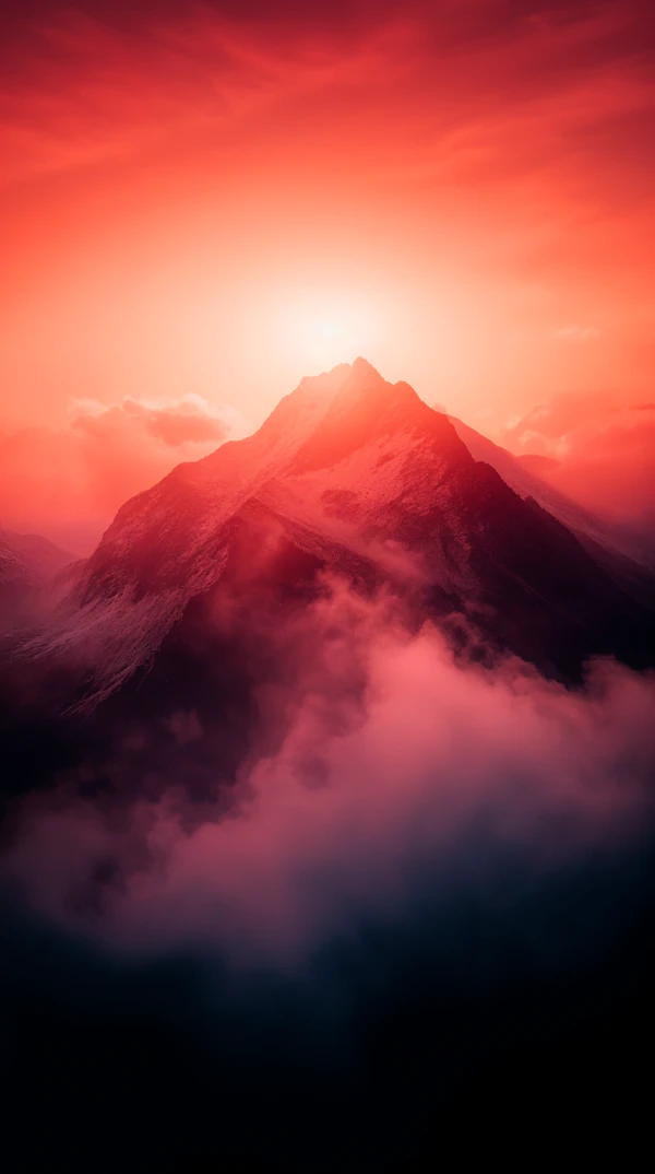 Majestic Mountain at Sunrise/Sunset