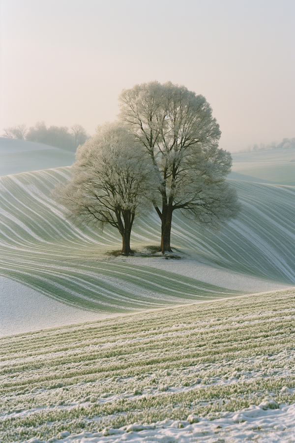 Frosty Agricultural Landscape