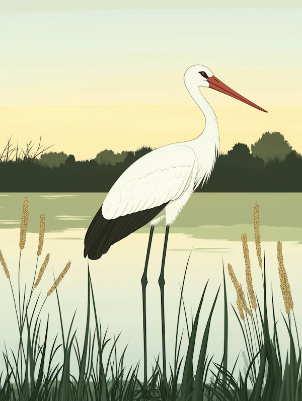 Serene Stork Scene