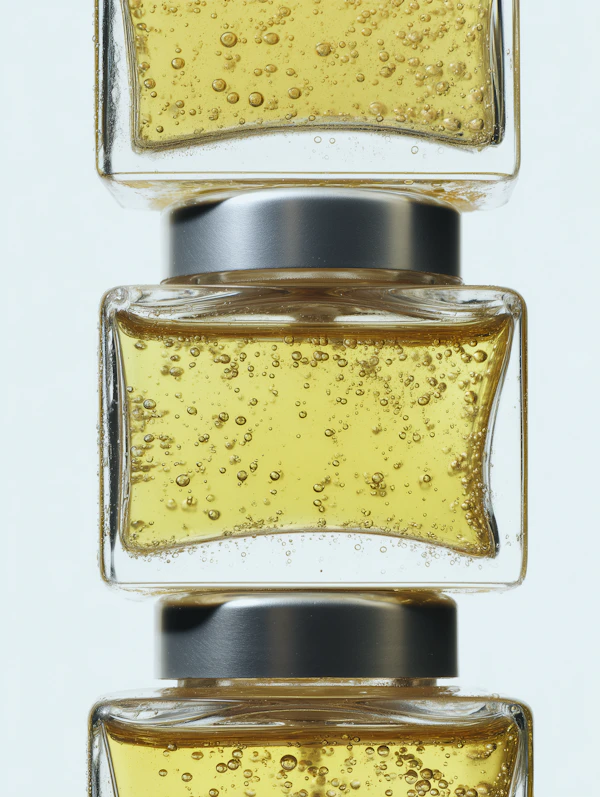 Stacked Glass Bottles