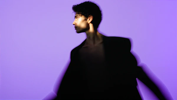 Dynamic Purple Portrait