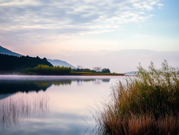 Serene Lakeside Scene