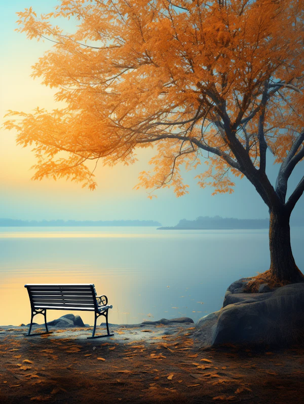 Autumn Serenity by the Lake