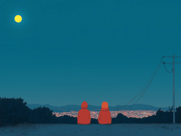 Contemplative Night Under the Full Moon