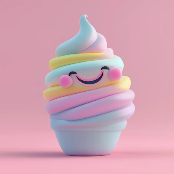 Rainbow Ice Cream Art