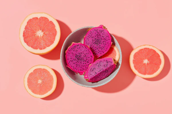 Vibrant Pink Fruit Display