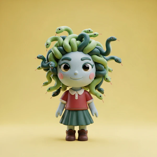 Whimsical Snake Hair