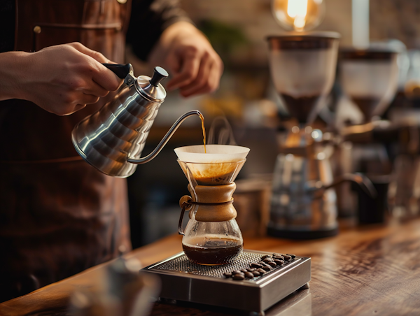 Artisanal Hand-Pour Coffee Brewing