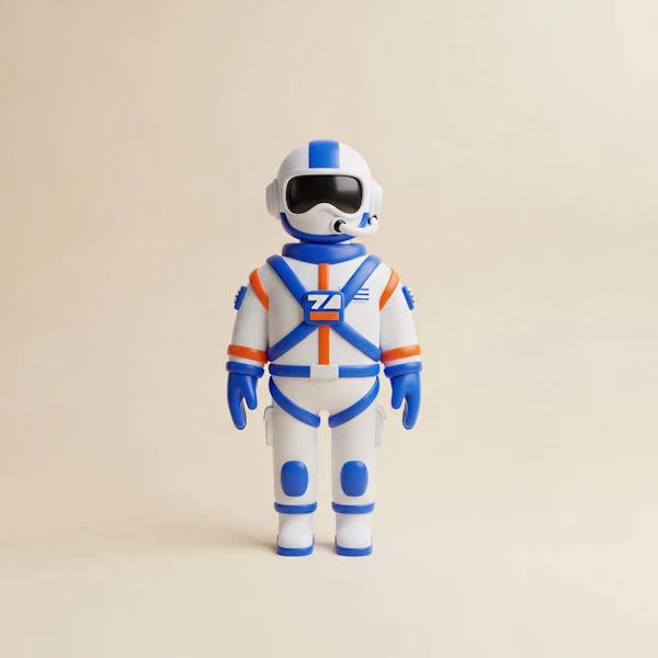 Stylized Astronaut Figure