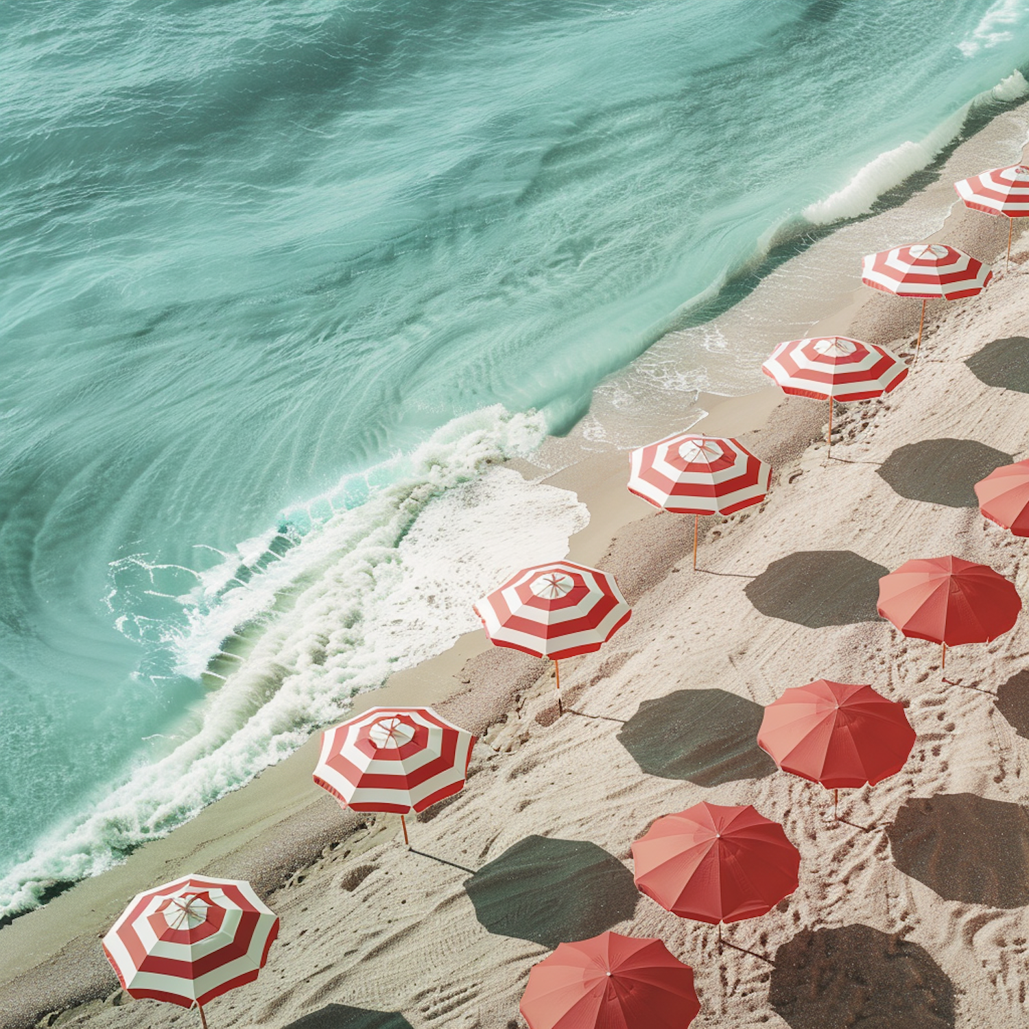 Serene Beach Aerial View