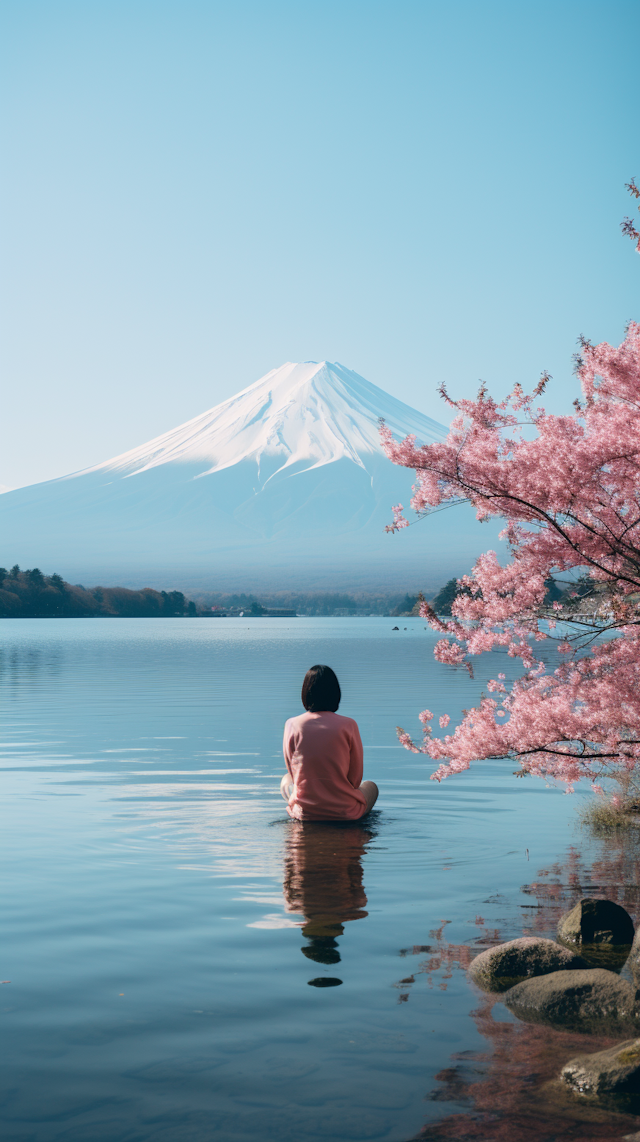 Tranquil Reflections by Mount Fuji